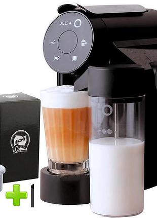 Кавоварка капсульна з капучинатором delta q milk mini 19 bar (+ багаторазова капсула в комплекті)