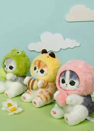 Игрушка мягкая 25см котик в розовой шапочке top shop ua_