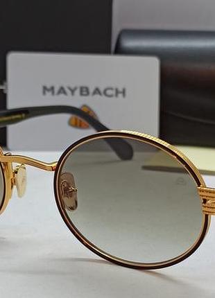 Maybach the producer очки унисекс солнцезащитные брендовые серо зеленый градиент овальные