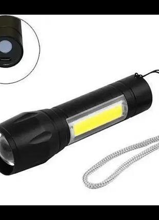 Світлодіодний ліхтарик bailong police cob usb bl-511 bl-515 bl-513 у пластиковому чохлі top shop ua_