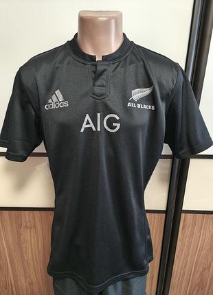 Чоловіча регбійна футболка регбійка new zealand all blacks adidas rugby регбі