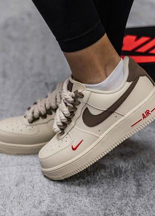Женские кроссовки nike air force 1 low beige / smb+ 🔗