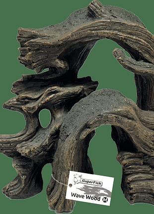 Декорация для аквариума sf wave wood m (a4041675)
