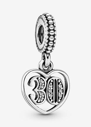Срібна намистина пандора "30 років" 791287cz mastersem