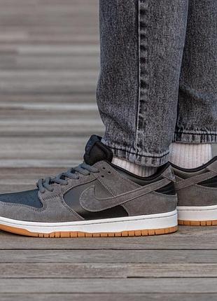 Женские кроссовки nike sb dunk low black grey / smb+ 🔗