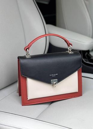 Сумка david jones 5663 бордовый+черный