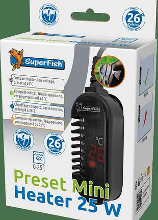 Обогреватель для аквариума preset mini heater 25 watt (a4030140)