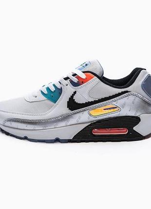 Чоловічі кросівки nike air max 90 white silver / smb+ 🔗