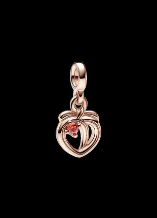 Серебряная бусина для браслетов pandora me дерзкий персик 781212c01