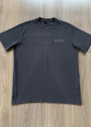 Мужская оригинальная хлопковая футболка с нашивкой amiri