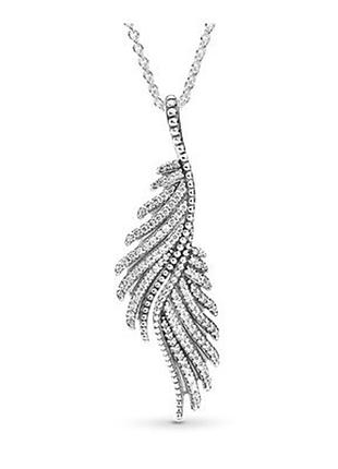 Серебряные бусы pandora крылья 390373cz-70