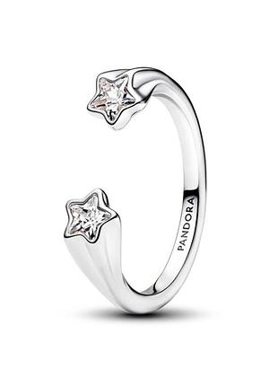Серебряное кольцо pandora звездопад 193582c01 60