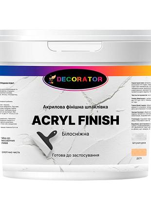 Шпаклевка интерьерная финишная tm decorator acryl finish 16кг mastersem