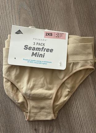 Бежеві трусики мікрофібра набір 3 шт primark