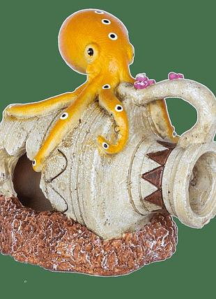 Декорация для аквариума sf deco jar octopus (a4021395)