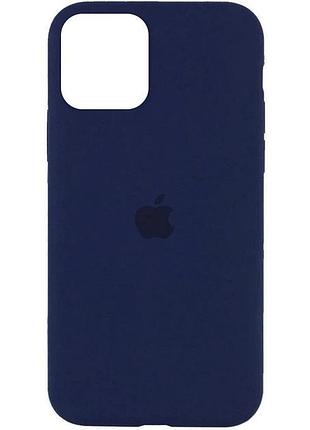 Чохол silicone case square full camera protective (aa) для apple iphone 11 pro (5.8") (синій / deep navy) 00040235