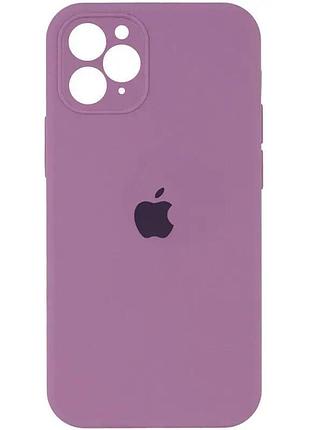 Чохол silicone case square full camera protective (aa) для apple iphone 11 pro (5.8") (ліловий / lilac pride) 00040235