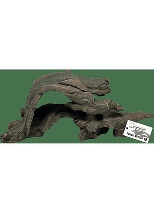 Декорация для аквариума sf wave wood l (a4041680)