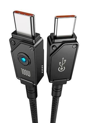 Кабель baseus unbreakable series fast charging type-c to type-c 100w 100w (1m) (black) 51603 baseus 3