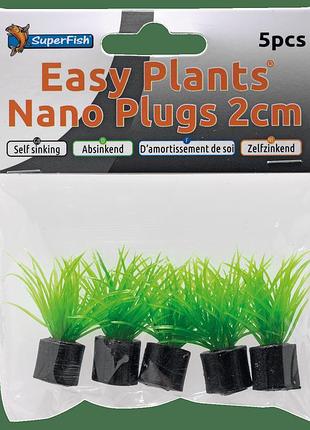 Штучна рослина для акваріума sf easy plants nano plug 2 cm 5 pcs (a4070127)