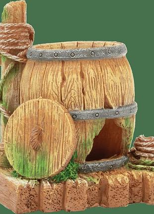 Декорация для аквариума sf deco barrel fence (a4022060)