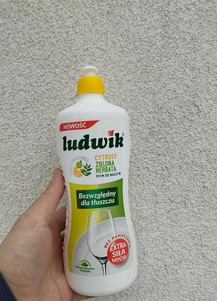Средство для мытья посуды ludwik цитрусы и зеленый чай 900 мл – мощное против жира