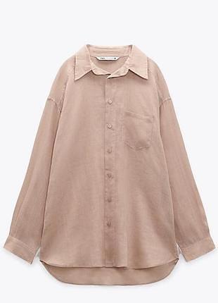 Женская льняная рубашка zara