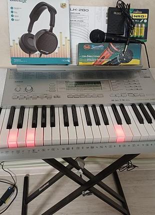 Cинтезатор casio lk-280!!! динамічні клавіші. + подарунки.