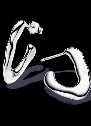 Серебряные серьги pandora открытые "треугольники" 293290c00mastersem