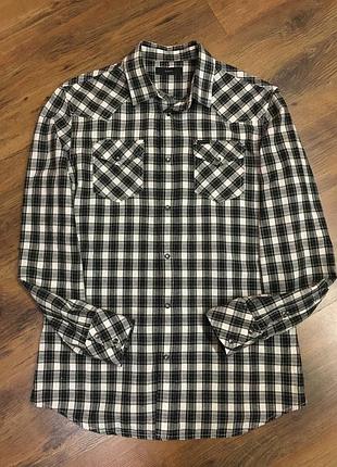 Фирменная мужская рубашка кэжуал клетка итальялия diesel оригинал