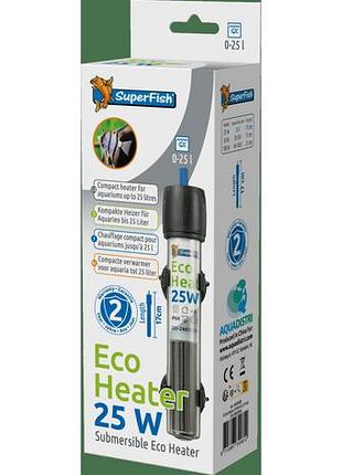 Обогреватель для аквариума sf eco heater 25w 0-25l (17 cm) (a4030400)