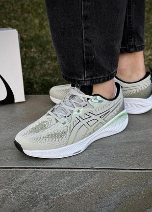 Кроссовки asics gel cumulus, светлые (сетка)