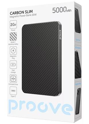 Портативна батарея proove carbon slim 20w 5000mah (black) 67166