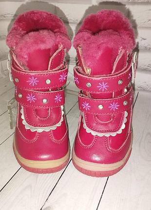 Зимние детские ботинки для девочки, детские ботинки на липучках на девочку