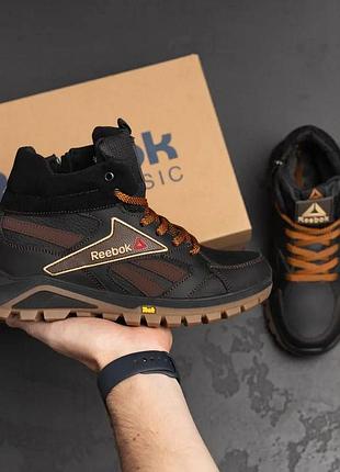 Подростковые зимние кожаные ботинки reebok на молнии, зимние высокие теплые ботинки для подростка 37