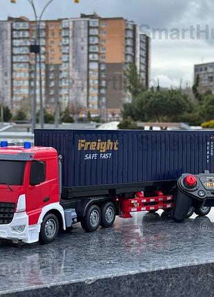 Вантажівка на радіокеруванні euro truck червона, грузовик на радіоуправлінні, фура на пульту