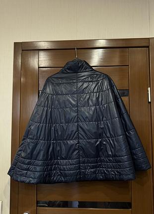 Жіноча куртка-пончо oversize m-l - стильна, вільний крій, синя