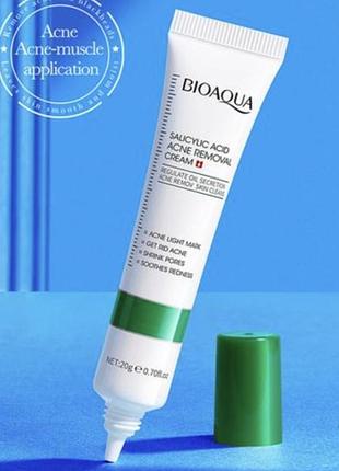 Крем для обличчя проти акне з саліциловою кислотою bioaqua 20g