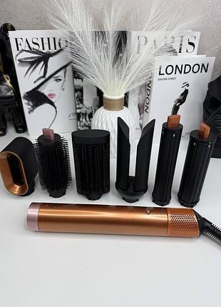 Мульти-тайлер airwrap coanda 2x multi-styler & dryer hs09 straight to wavy amber silk | золотой