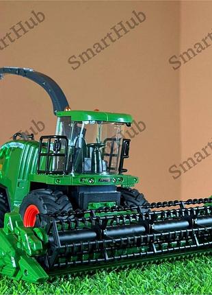 Комбайн на пульті управління john deere. комбайн на радіокеруванні. трактор на радіоуправлінні