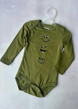 Боди для малышей хлопковый хаки smile lupilu р.62-68 (2-6 месяцев)