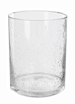 Ваза стеклянная цилиндр bubbles 25х19 см 1804-014