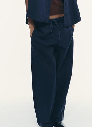 Нові стильні легкі літні брюки zara (розмір 42)