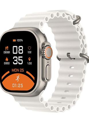 Розумний смарт годинник smart watch 4you fusion екран 2.2" метал корпус з функцією дзвінків перегляд повідомлень snowflake