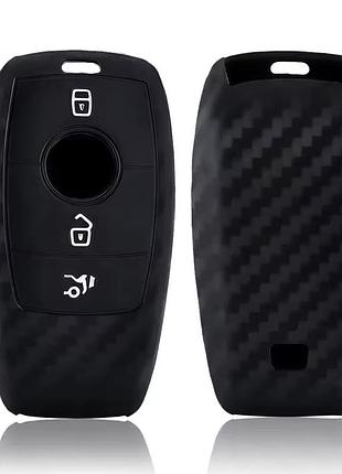 Силіконовий матовий чехол на ключи для mercedes benz a c e s g class glc cle cla glb gls w177 w205 w213