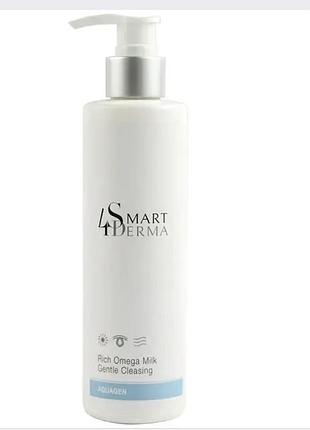 Розкішне молочко для вмивання «омега» smart4derma rich omega milk gentle cleasing 250 мл