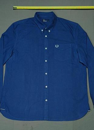 Комір  45 см fred perry  size xl  темносиня сорочка гудзики брендовані 100%  cotton