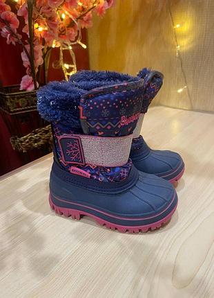 Детские зимние ботинки skechers с утиплителем thinsulate  uk 5 eur 22
