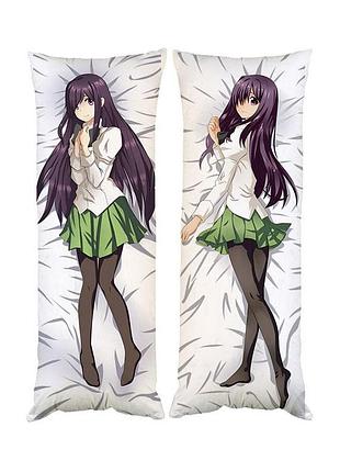 Подушка обнимашка дакимакура 60х180см ханако визуальная новелла katawa shoujo двухсторонняя декоративная