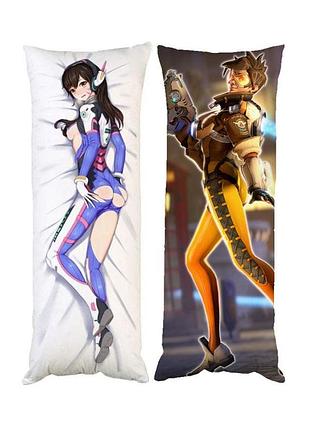 Подушка дакимакура дива overwatch овервотч декоративная ростовая подушка для обнимания двусторонняя